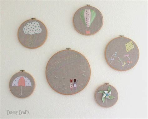 Free Embroidery Hoop Art Patterns - Cutesy Crafts