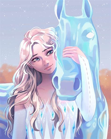 Frozen 2 Fan Art - Elsa and Nokk by tadpole-art : r/Frozen