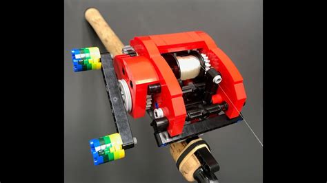 Lego Working Fishing Reel Baitcaster Youtube