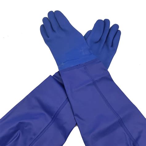 Long Sleeve Pvc Glove Chemical Resistant Safety Work Glove China Pvc