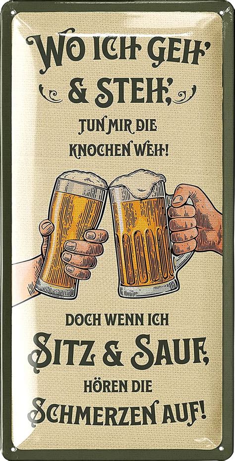 Ein lustiges Schild perfekt als Geschenk für Bierliebhaber und