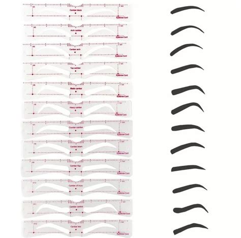 12pcsset Reusable Eyebrow Stencil Set Eye Brow Etsy Eyebrow