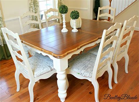 Chalk Paint Kitchen Table And Chairs Bentleyblonde Diy Farmhouse Table Dining Set Makeover