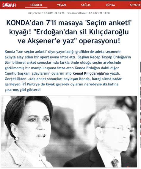 Serbestiyet On Twitter Foto Haber Sabah Gazetesi “konda Seçmenin