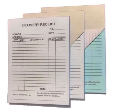 Delivery Receipts Carbonized 5 Pads Lazada Ph