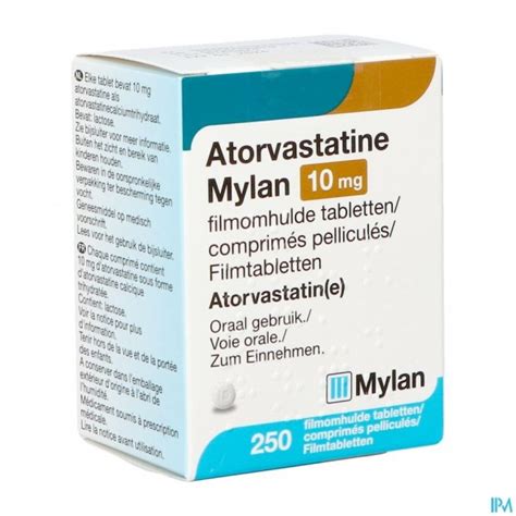 Atorvastatine Viatris 10mg Filmomh Tabl Fl 250 Idd Apotheek Sollie