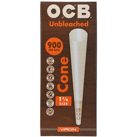 Ocb Pre Rolled Cones Virgin 1¼ Size 900ct Bulk Box American Rolling Club