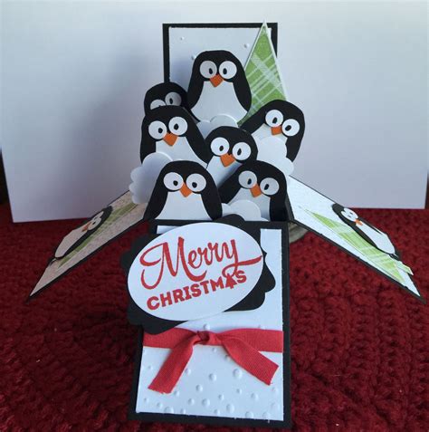 Stampin Up Christmas Card Penguins Fill A Card In A Box More Details