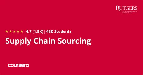 Supply Chain Sourcing Coursya
