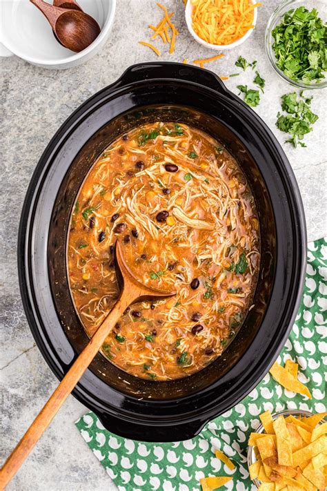 Slow Cooker Chicken Tortilla Soup - The Magical Slow Cooker