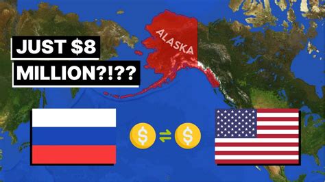 Alaska Purchase Explained On Maps Us Bought Alaska From Russia Youtube