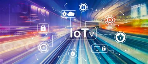 Tema De Seguridad De IoT Con Desenfoque De Movimiento De Alta Velocidad