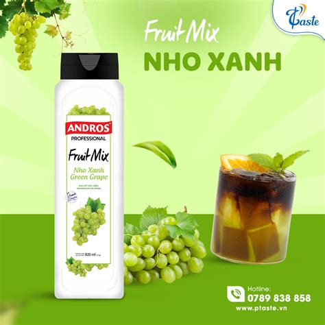 ANDROS FRUIT MIX NHO XANH 820ML