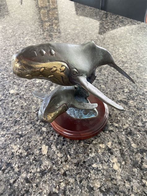 Humpback Whales Sculptures Art Brass Bronze Collectables Ocean Ebay