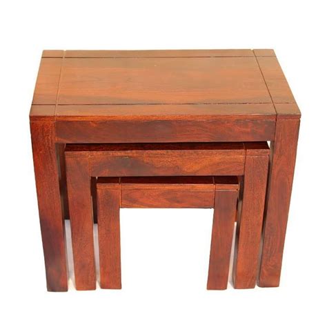 Rectangular Sheesham Wood Nesting Table Set 3 Tables At Rs 3450 Set In