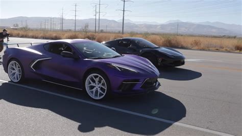 C Corvette Model And A Street Drag On Curvy Road With Surprise