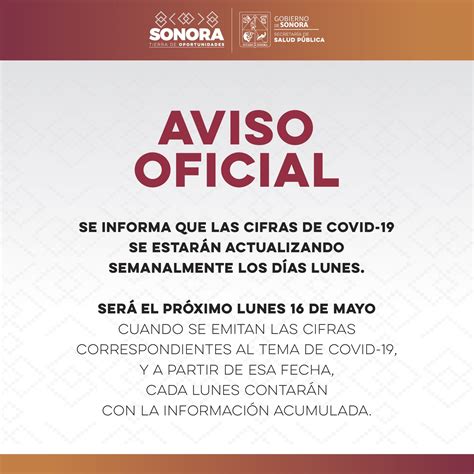 Salud Sonora On Twitter 🟠 Comunicado Oficial ⤵️