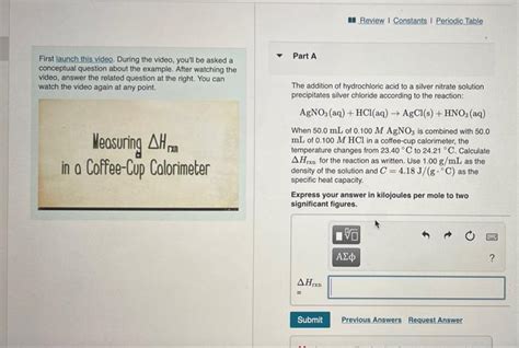 Solved A Review Constants Periodic Table Part A First Chegg