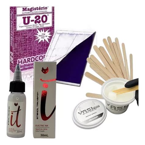 Kit Vaselina Transfer Papel Hectogr Fico Decalque Tatuagem