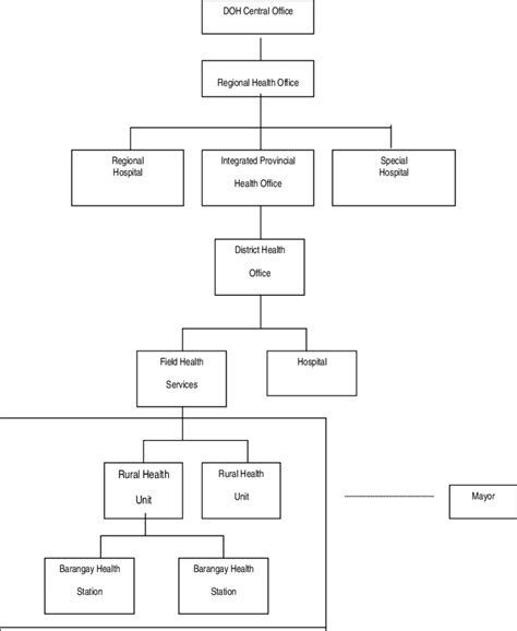 Pre Devolution Organizational Structure Of The Philippine Health System