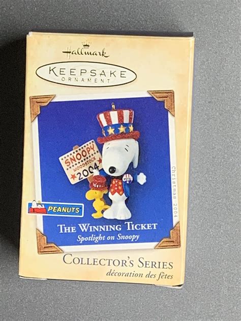 2004 Hallmark Keepsake Ornament Snoopy The Winning Ticket” Peanuts Ebay