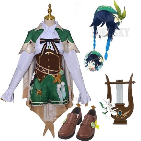 Jual Preorder Genshin Impact Cosplay Venti Costume Halloween Anime Game