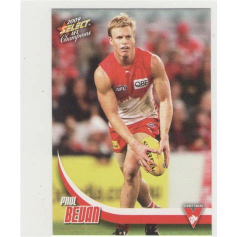 Afl 2009 Select Champions 171 Paul Bevansydney Swans On Ebid Australia