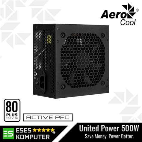 Promo Aerocool United Power 500W 80+ PSU Pure Power Supply Flat Cables ...
