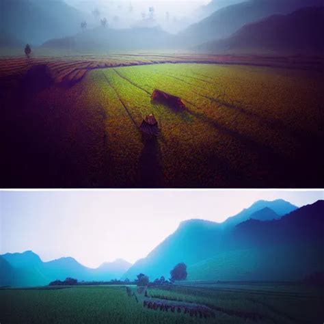 Yunnan Province Fields Landscape By Anato Finnstark Stable Diffusion