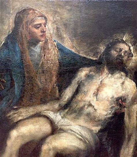 Titian Pieta Detail Baroque Art Biblical Artwork Renaissance Art