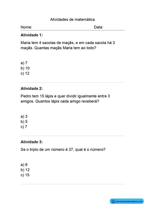 Atividades De Refor O Ano Matem Tica Retoedu