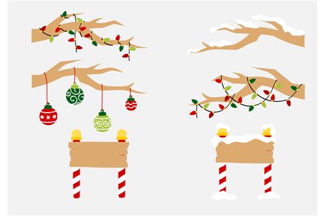 Christmas Tree Branches Decoration Graphic by niradjstudio · Creative ...