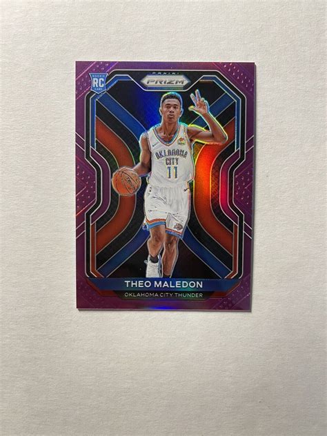 Theo Maledon Panini Prizm Purple Prizms Rookie Rc Jsy