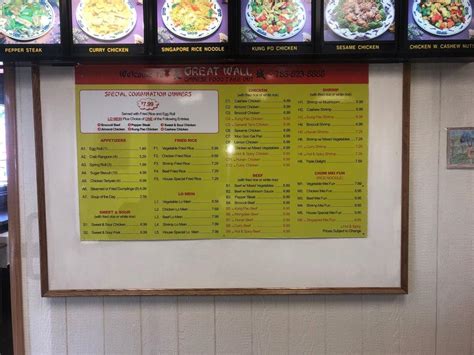 Menu At Great Wall Chinese Restaurant Salina