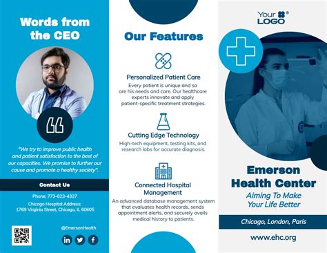 Health Center Brochure Template Visme