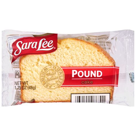 Sara Lee Individually Wrapped Cake Slice Pound Cake 24ct175oz Feesers