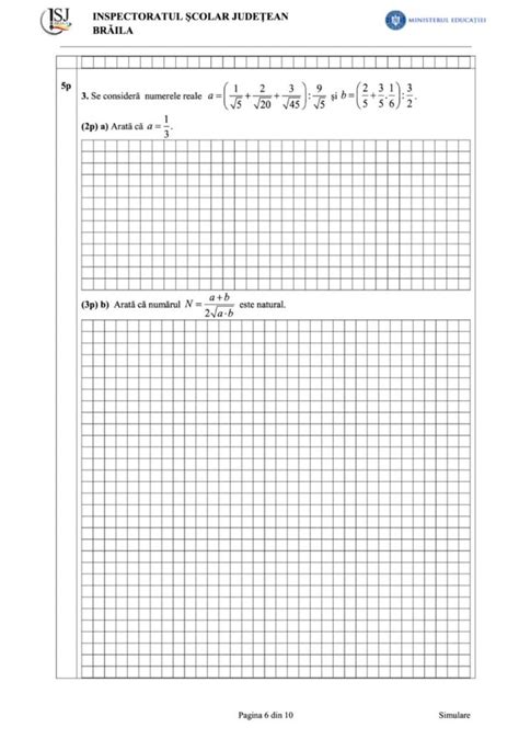 Cum Vor Arată Subiectele La Matematică Pentru Simulare Evaluare