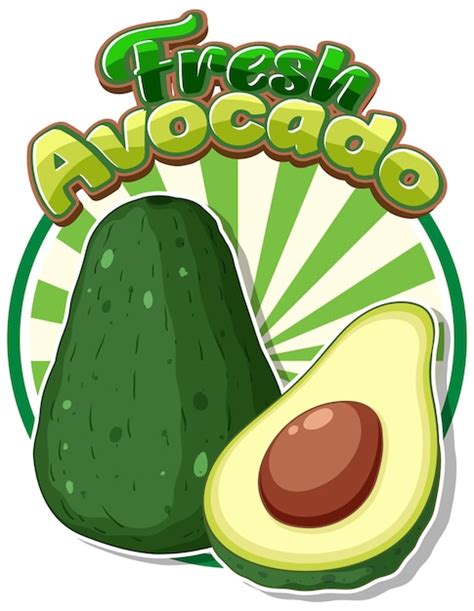 Dibujos Animados De Fruta De Aguacate Aislado Vector Gratis