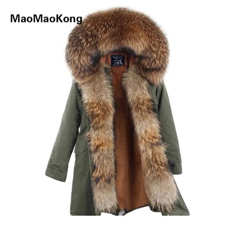 Maomaokong New Winter Women Parkas Long Jacket Camouflage Army Green