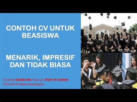 Cv Lolos Beasiswa Contoh Curriculum Vitae Impresif Youtube