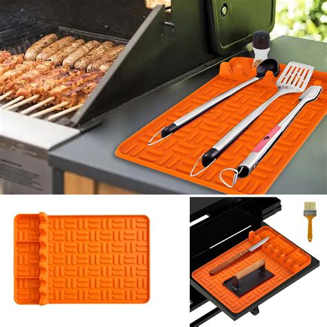 Copper Infused Grilling Mats Reusable Nonstick Baking Mat Heavy Duty Mat Round Grill Mat 22 Rug