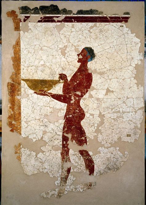 Servant Boy Fresco Th Century Bce Room B Xeste Akrotiri Thera