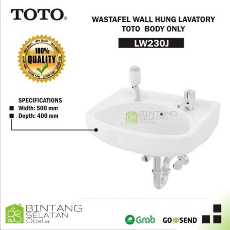 Jual Wastafel Toto Wall Hung Lavatory Toto Lw J Lw J Fullset