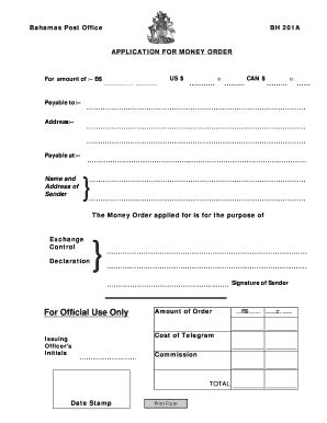 Fillable Online Forms Bahamas Gov For Official Use Only B C The