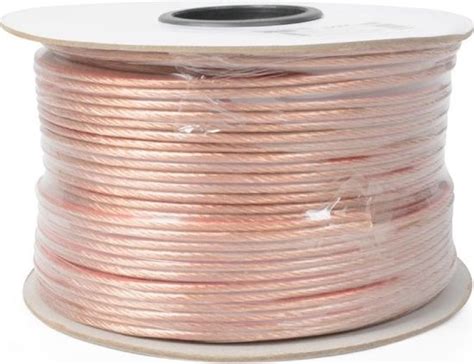 König Luidspreker Kabel Transparant 100 meter 2 x 4 0 mm² bol