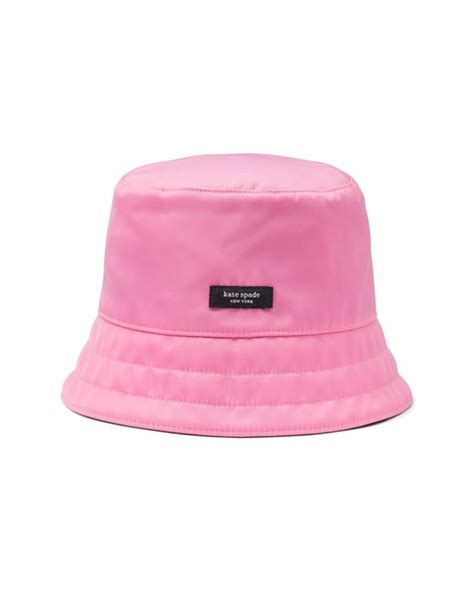 Kate Spade Sam Packable Nylon Bucket Hat In Pink Lyst