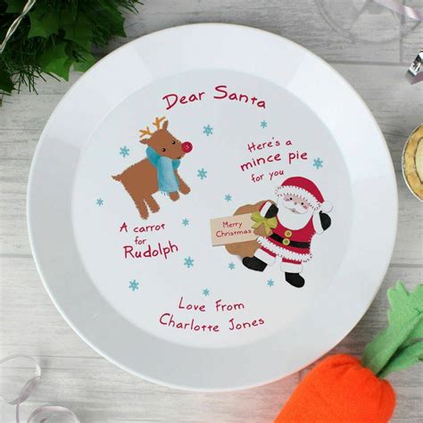 Personalised Santa Plate By The Department Of Gifting