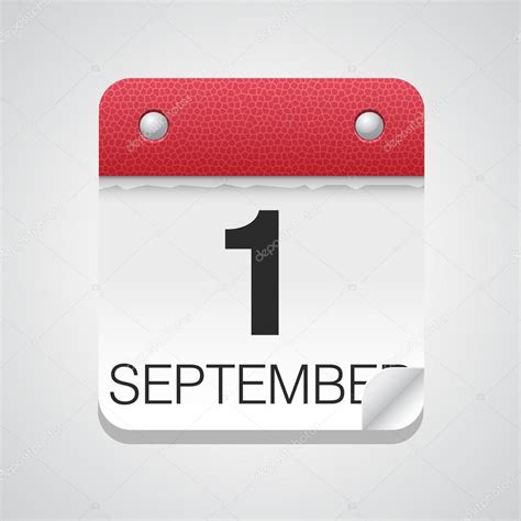 Simple calendar with September 1 — Stock Vector © whitebarbie #71507849