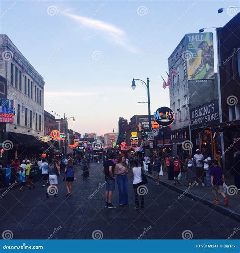 Beale Street in Downtown Memphis Editorial Photo - Image of king, music