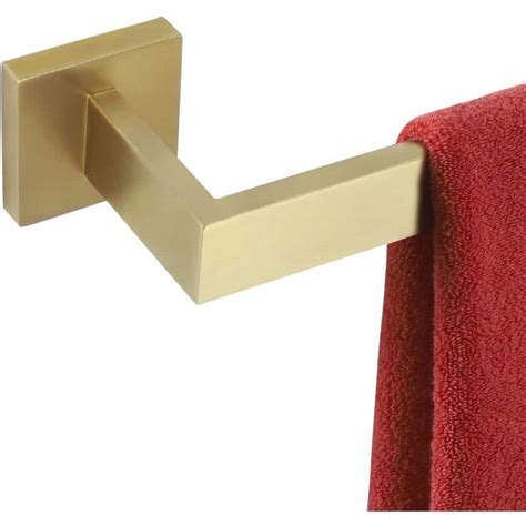 Dyiom 24 In Wall Mounted Towel Bar In Brushed Gold B08qzkcm3r The